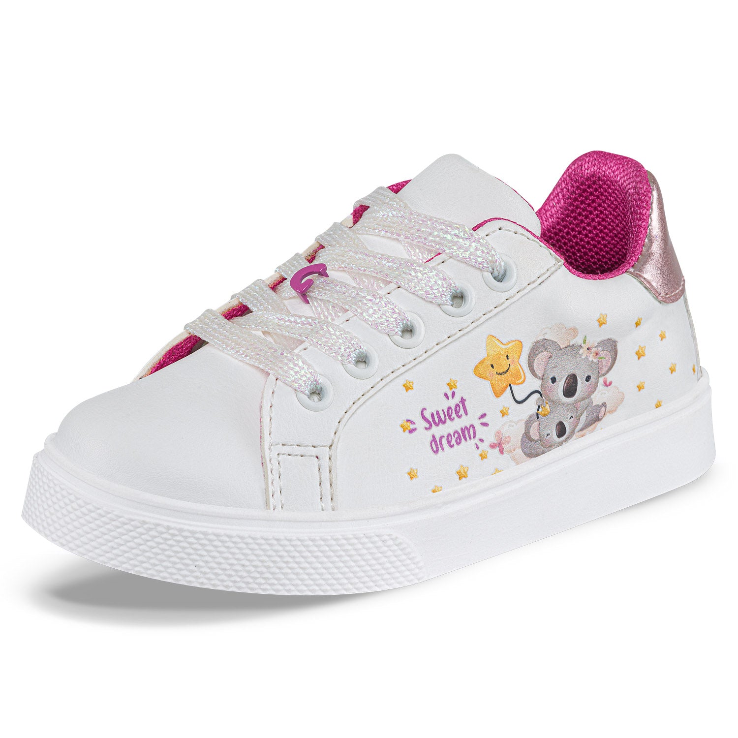 Tenis Casuales Noggin Blanco-Rosa Los Gomosos para Niña