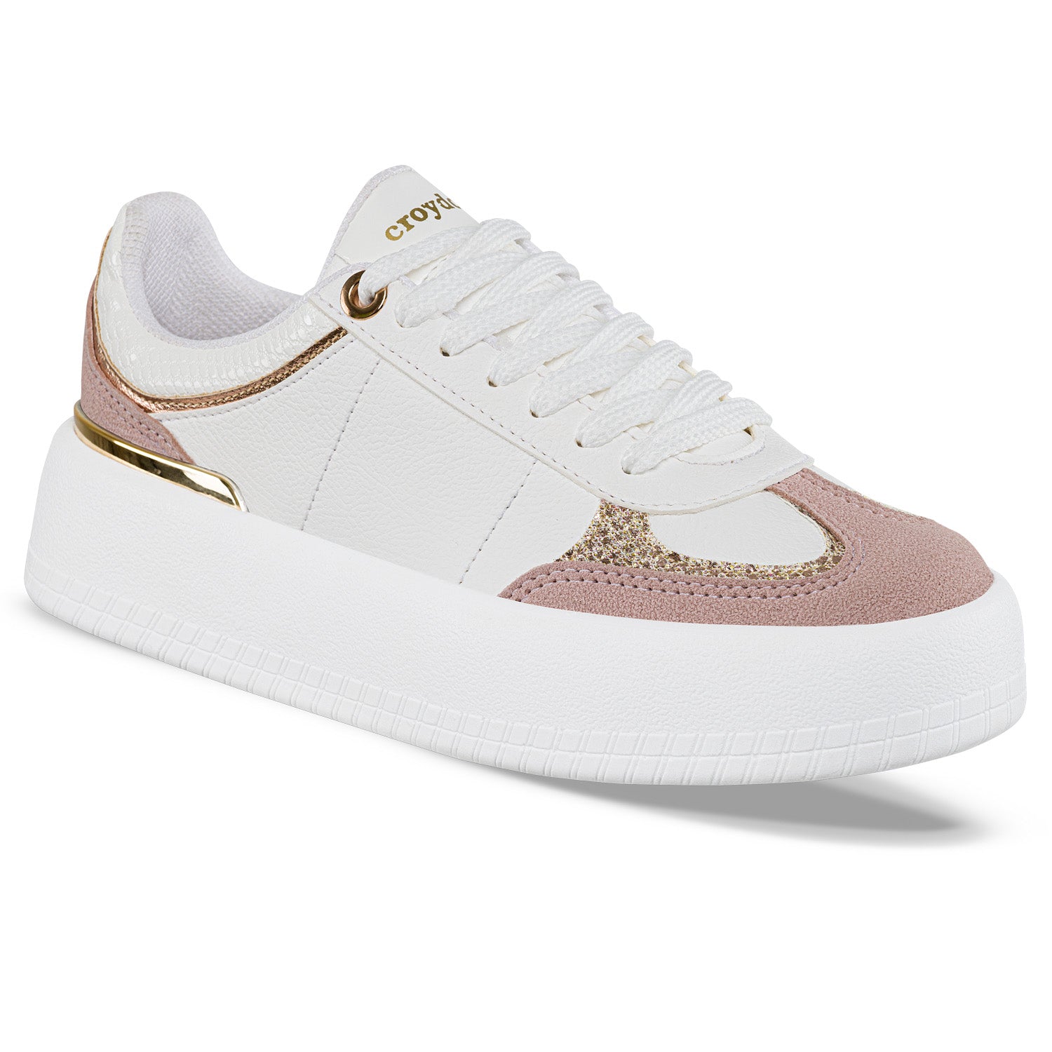 Tenis Urbanos Virginia Oro Rosa Croydon para Mujer
