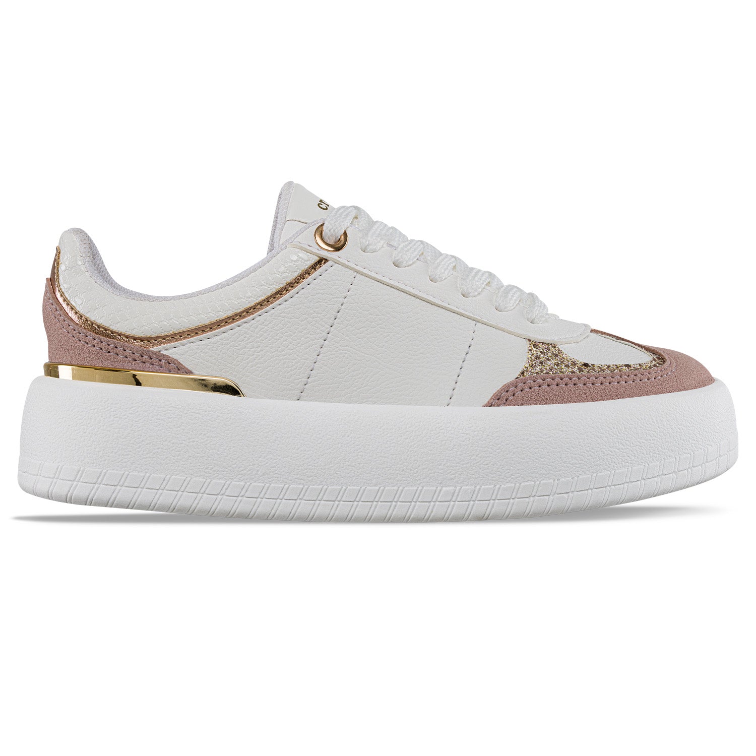 Tenis Urbanos Virginia Oro Rosa Croydon para Mujer