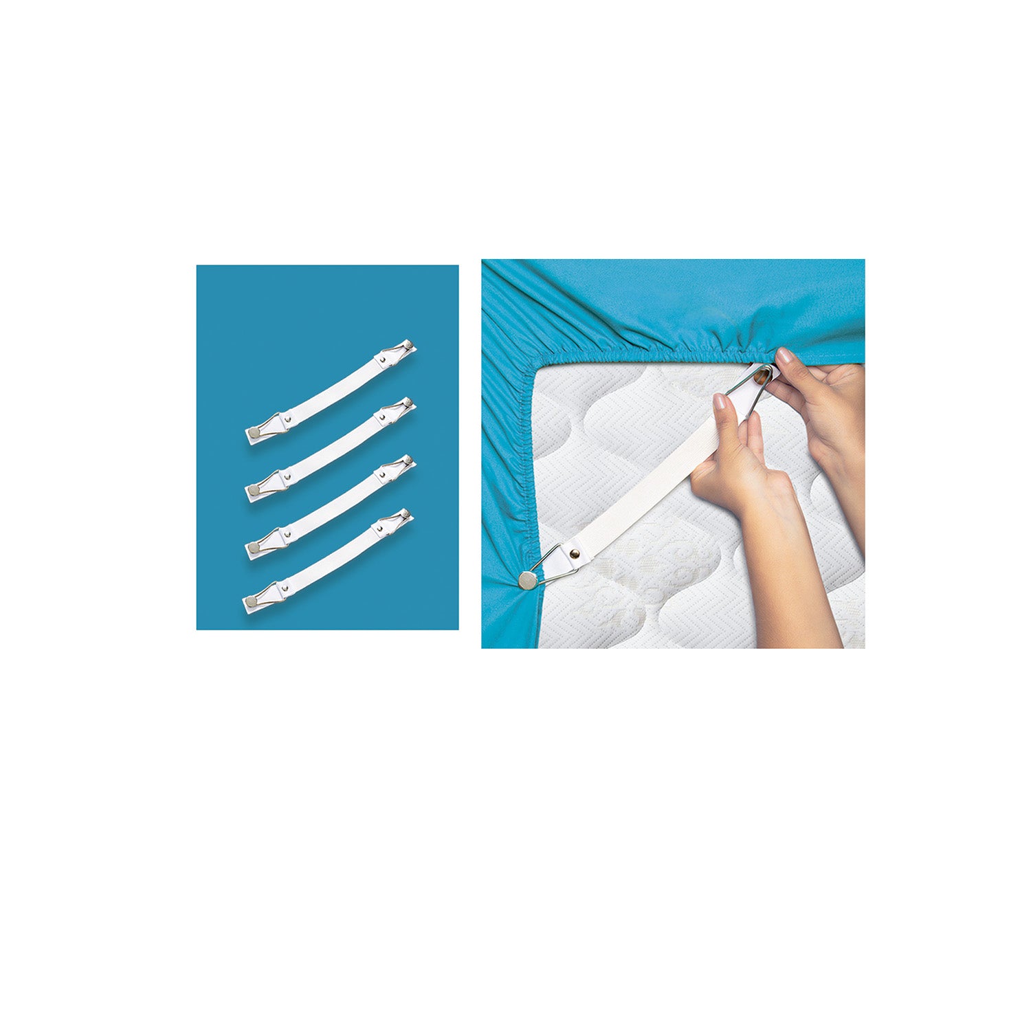 Sujetadores De Sabanas X 4 Blanco Croydon para el Hogar