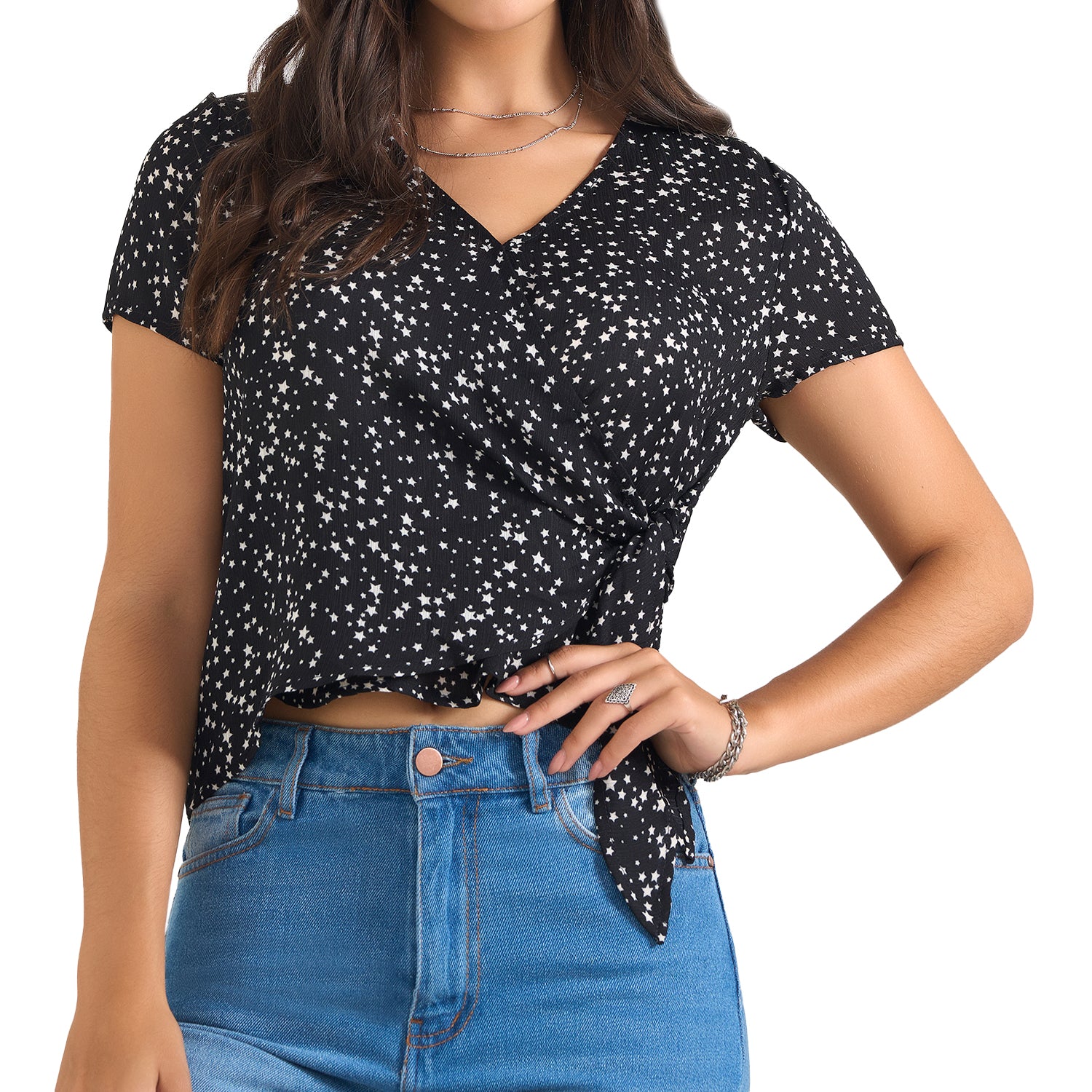 Blusa Aurora Negro Croydon para Mujer
