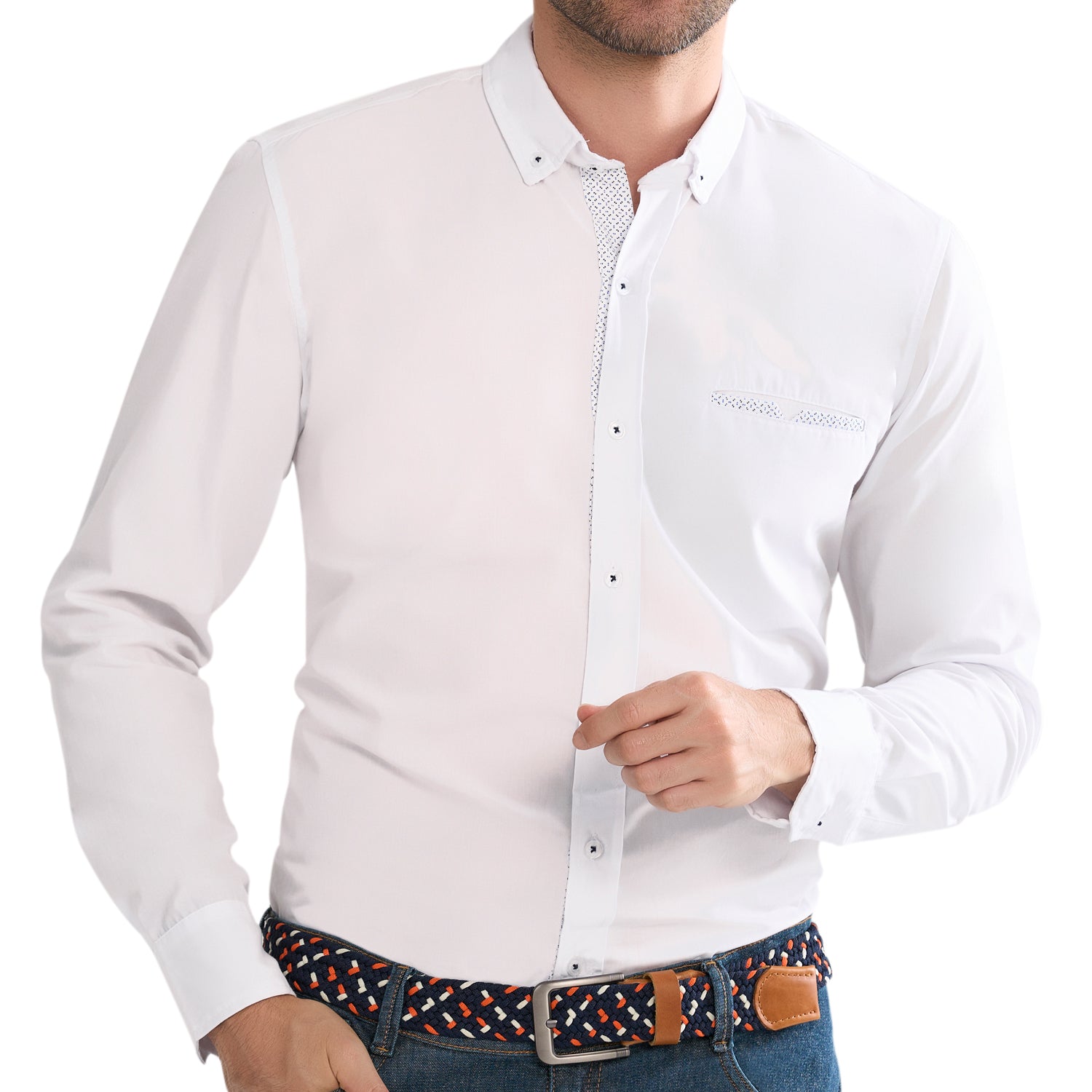 Camisa Angel Blanco Croydon para Hombre