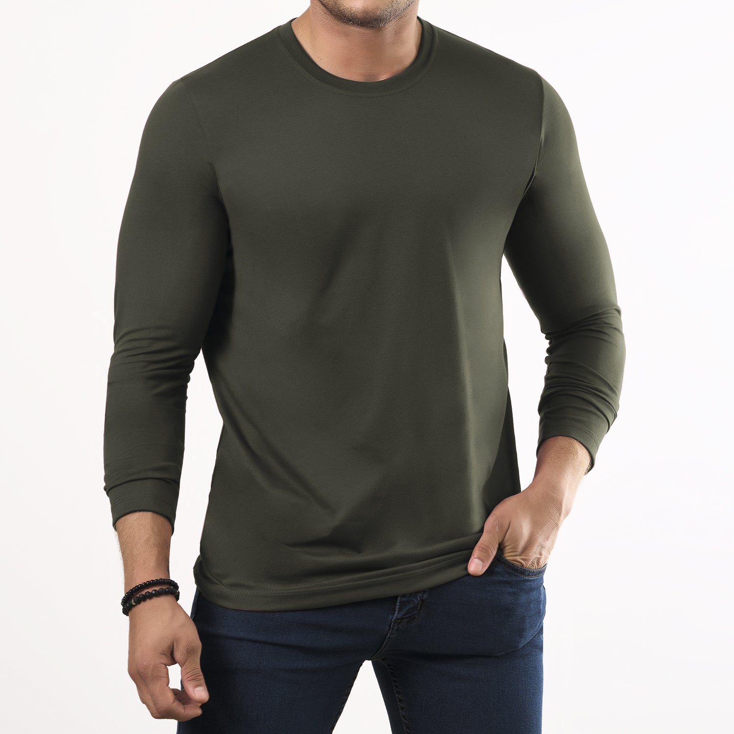 Camibuzo Omar Verde Militar Croydon para Hombre