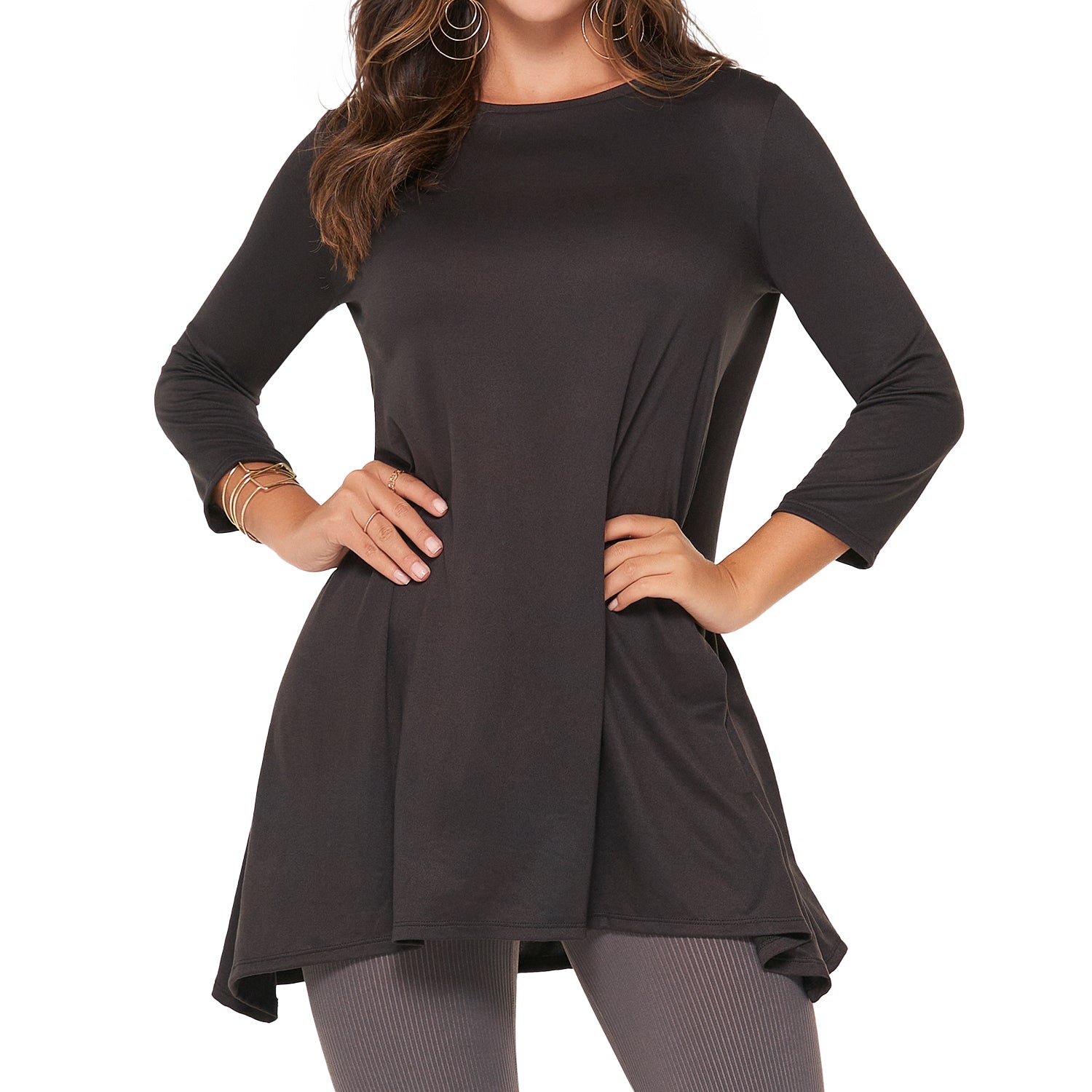Vestido Paulete Negro Croydon para Mujer