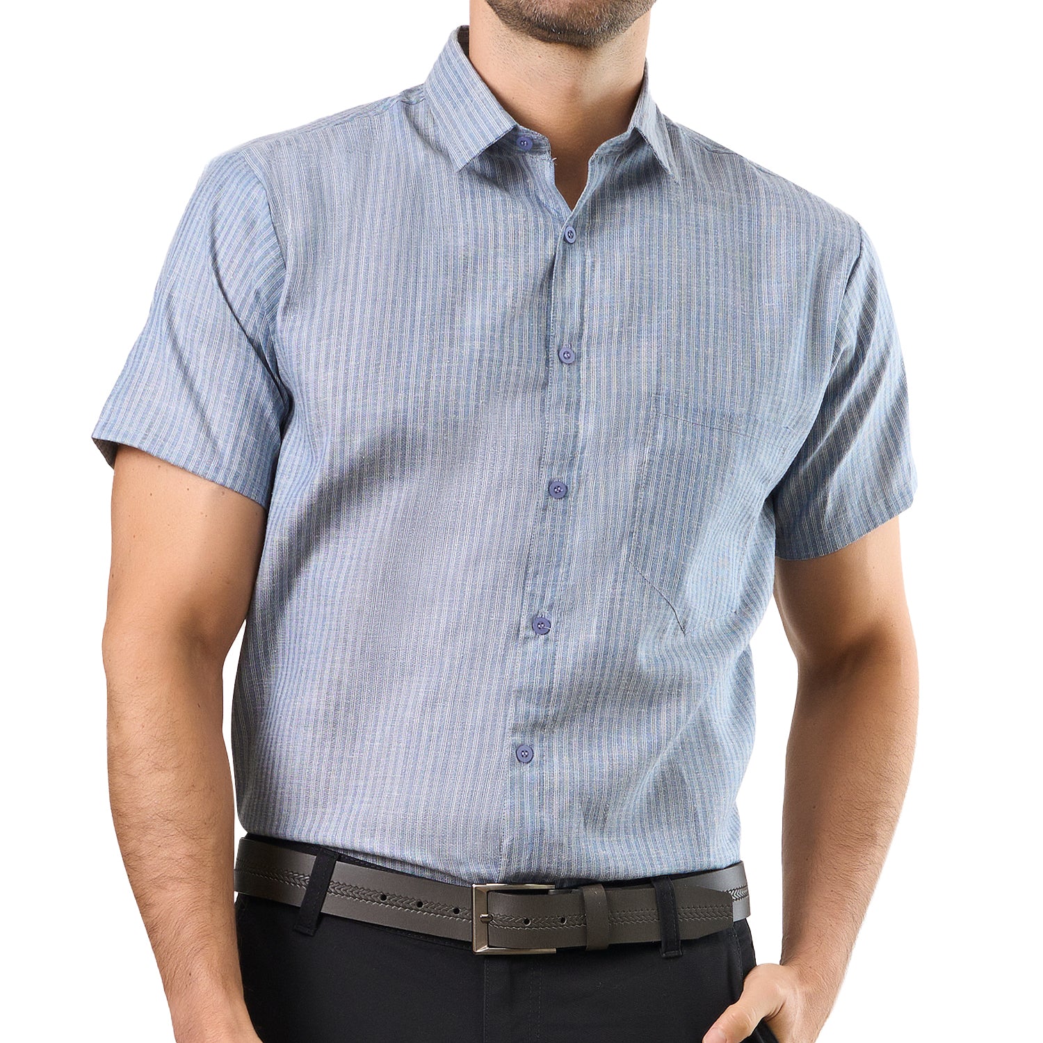 Camisa Fabio Gris Osc Croydon para Hombre