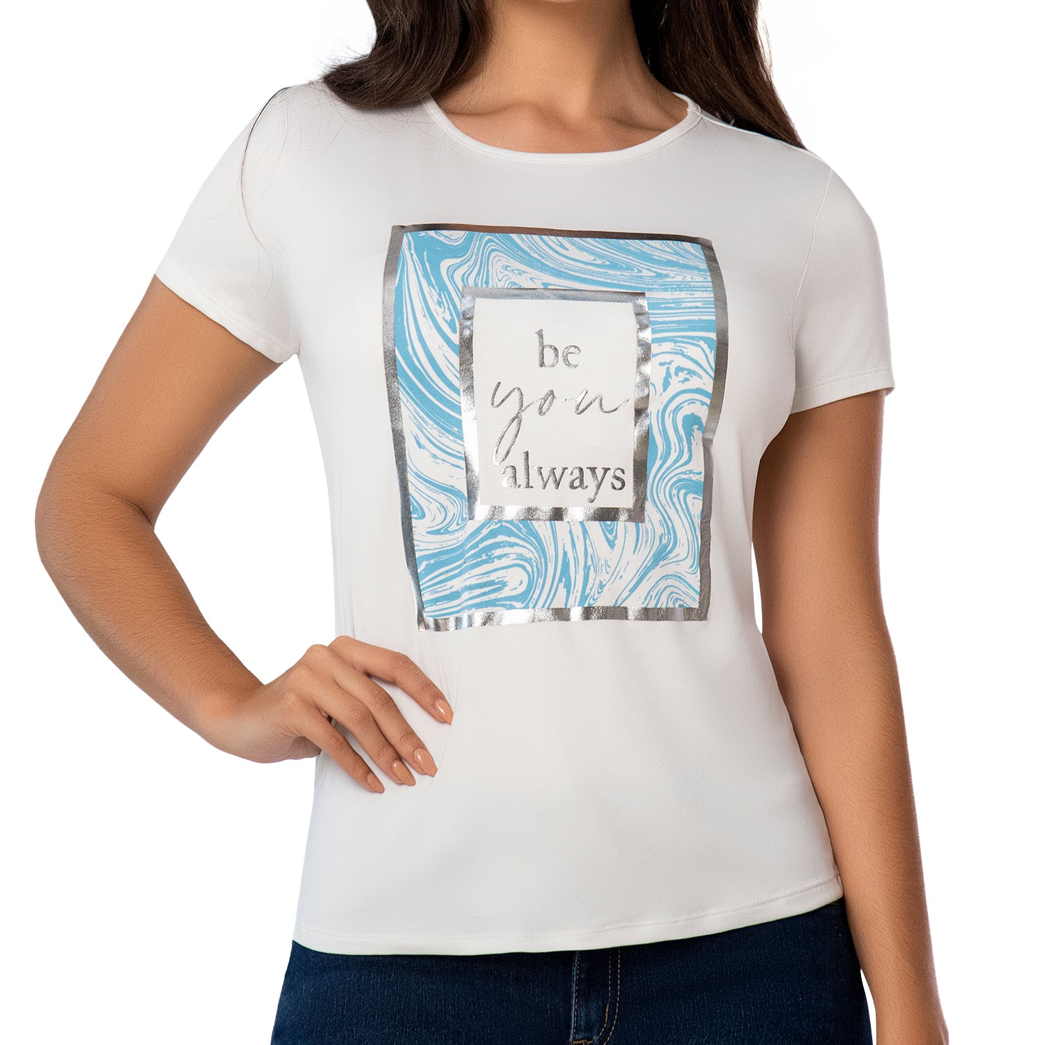 Camiseta Sol Blanco Croydon para Mujer