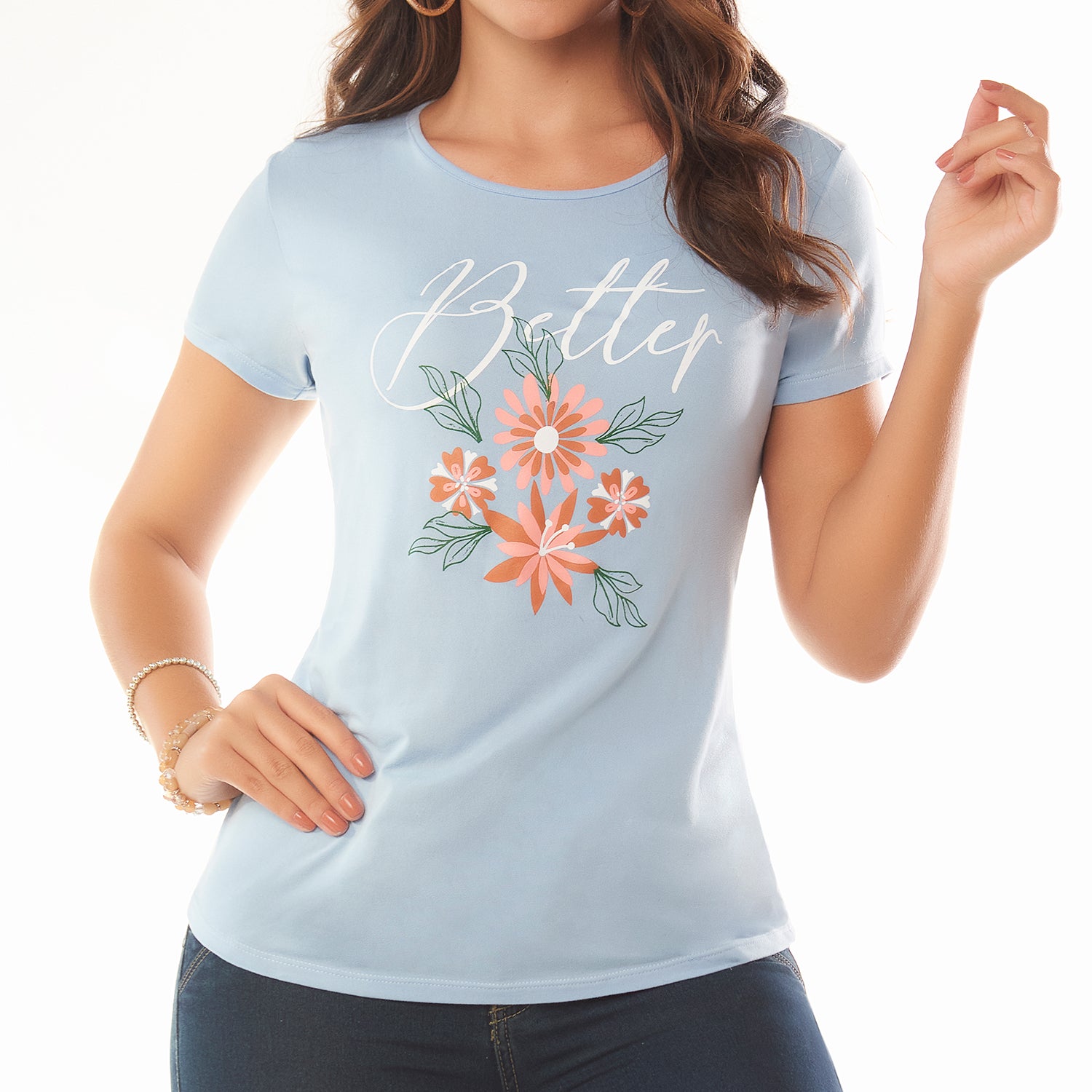 Camiseta Valeri Azul Croydon para Mujer