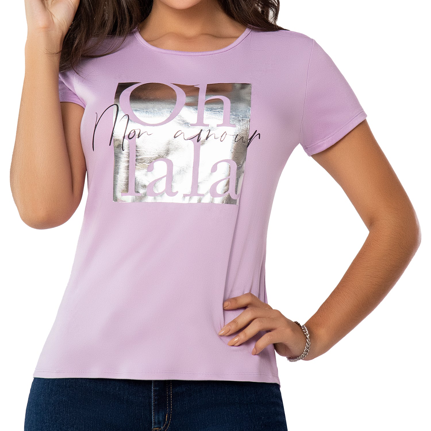 Camiseta Anay Lila Croydon para Mujer