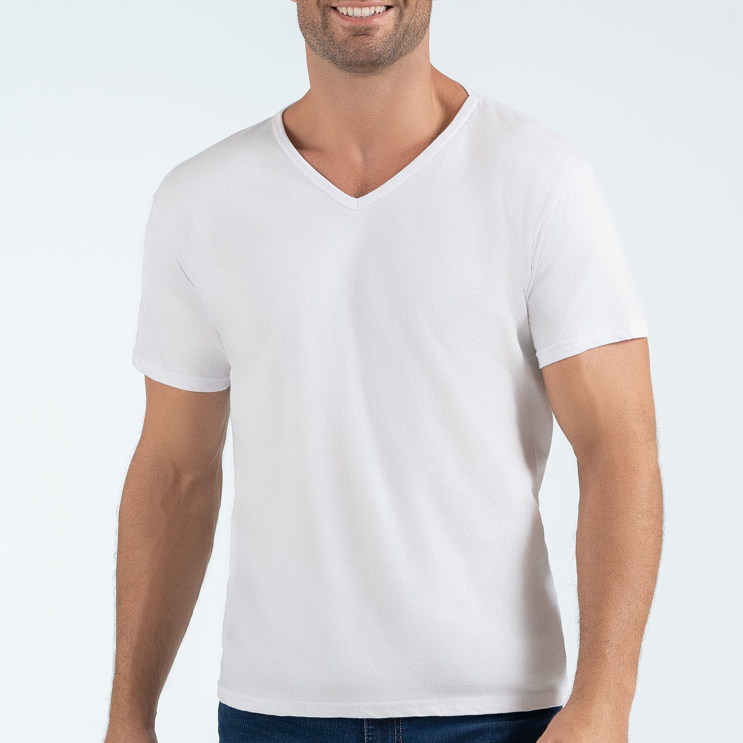 Camiseta Pack X2 C V Blanco Croydon para Hombre