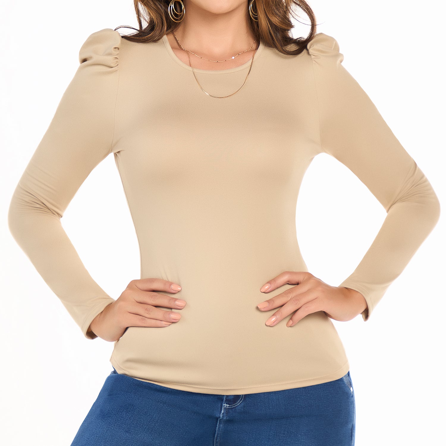 Blusa Roma Caqui Croydon para Mujer