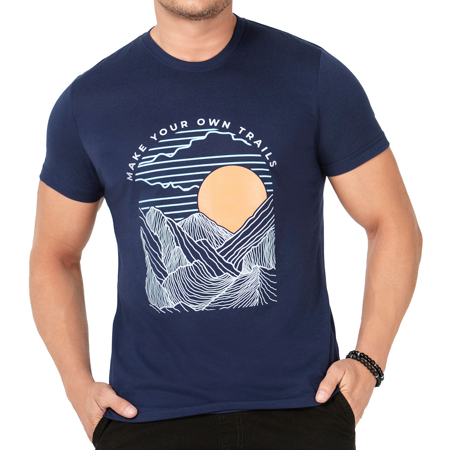 Camiseta Mark Azul Croydon para Hombre