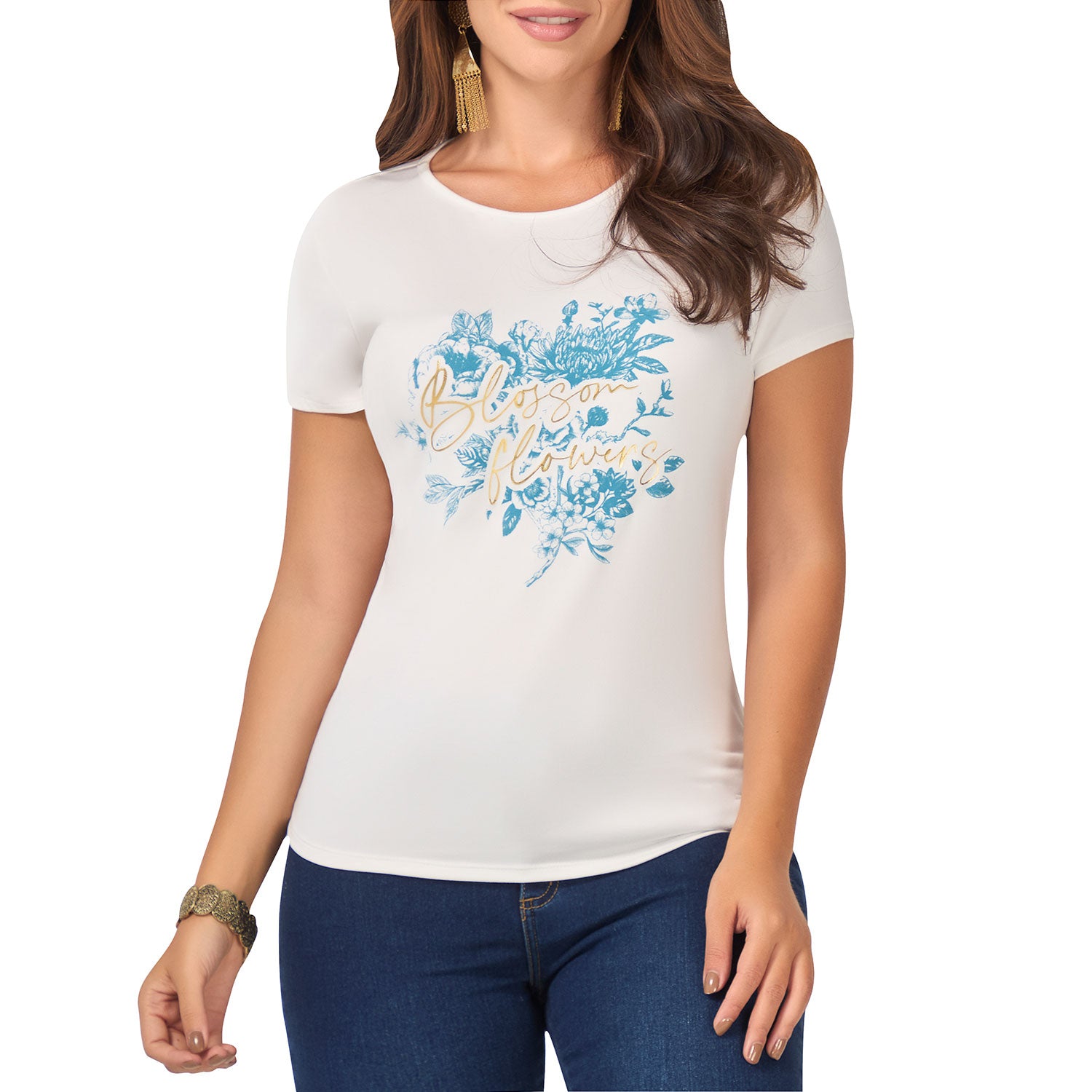Camiseta Julia Blanco Croydon para Mujer