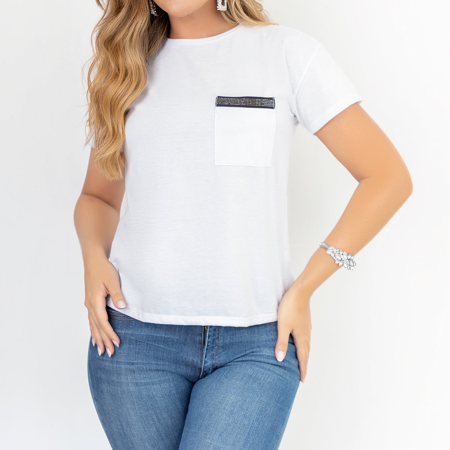 Blusa Francia Blanco Croydon para Mujer