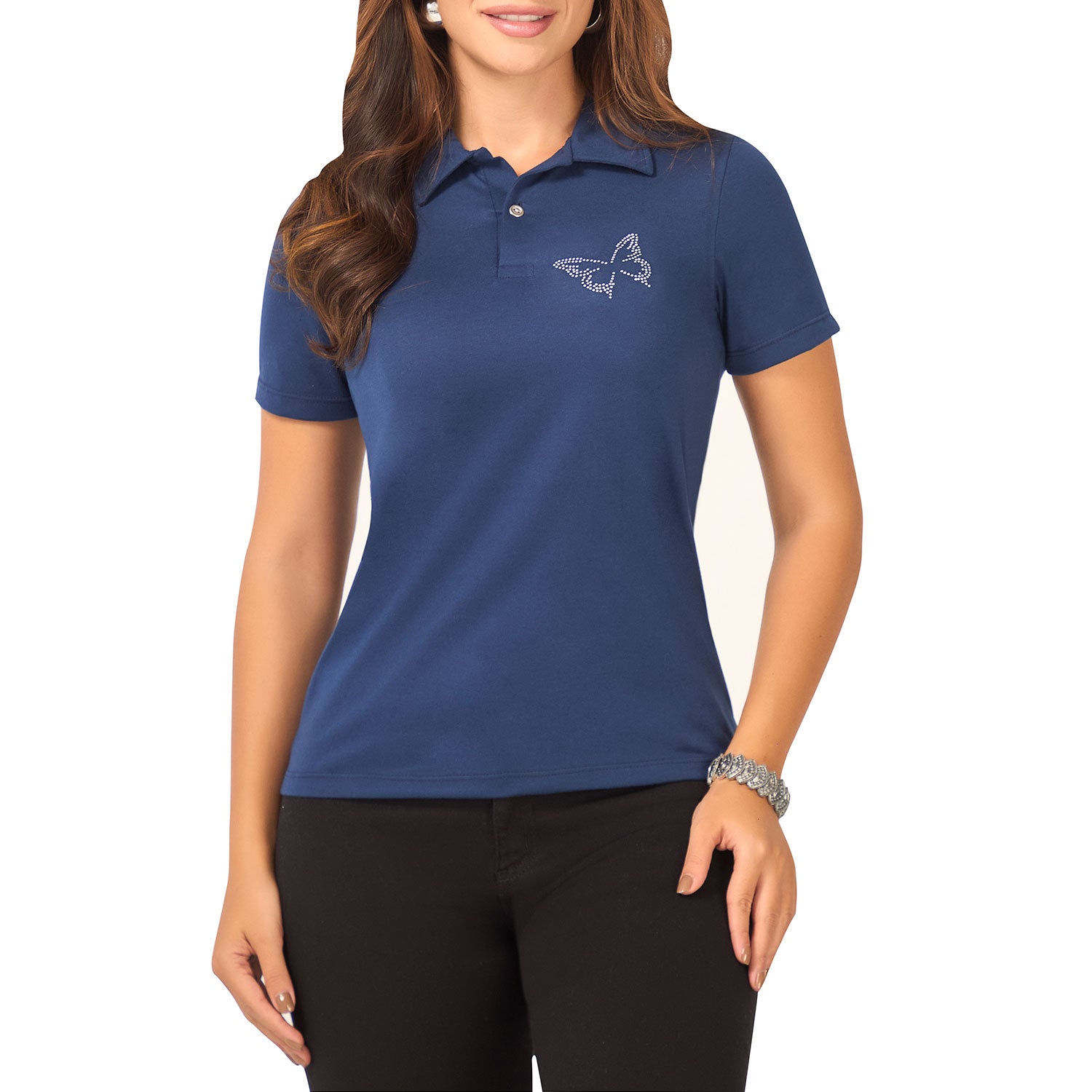 Camiseta Polo Laura Azul Rey Croydon para Mujer