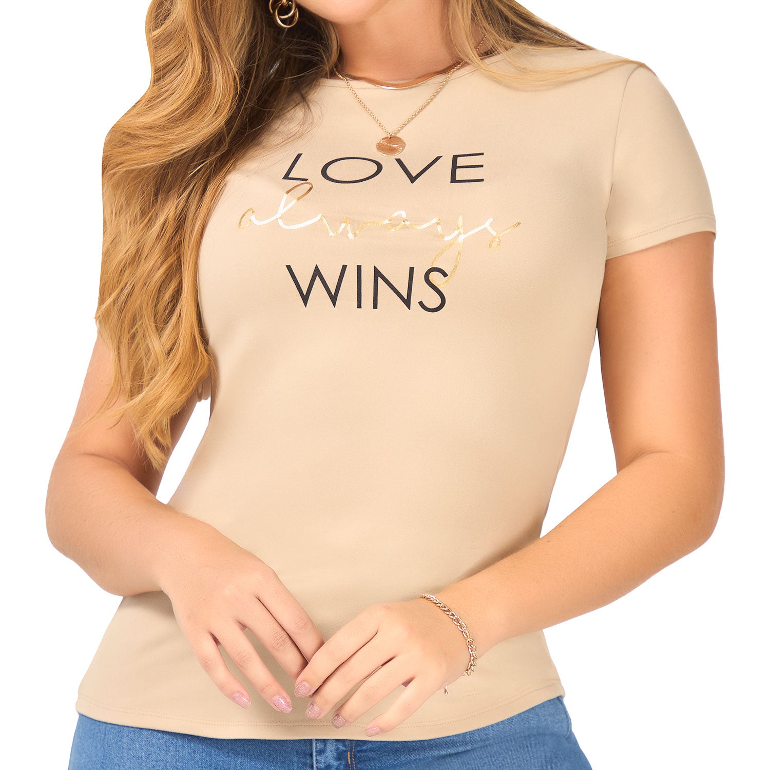 Camiseta Juliana Caqui Croydon para Mujer