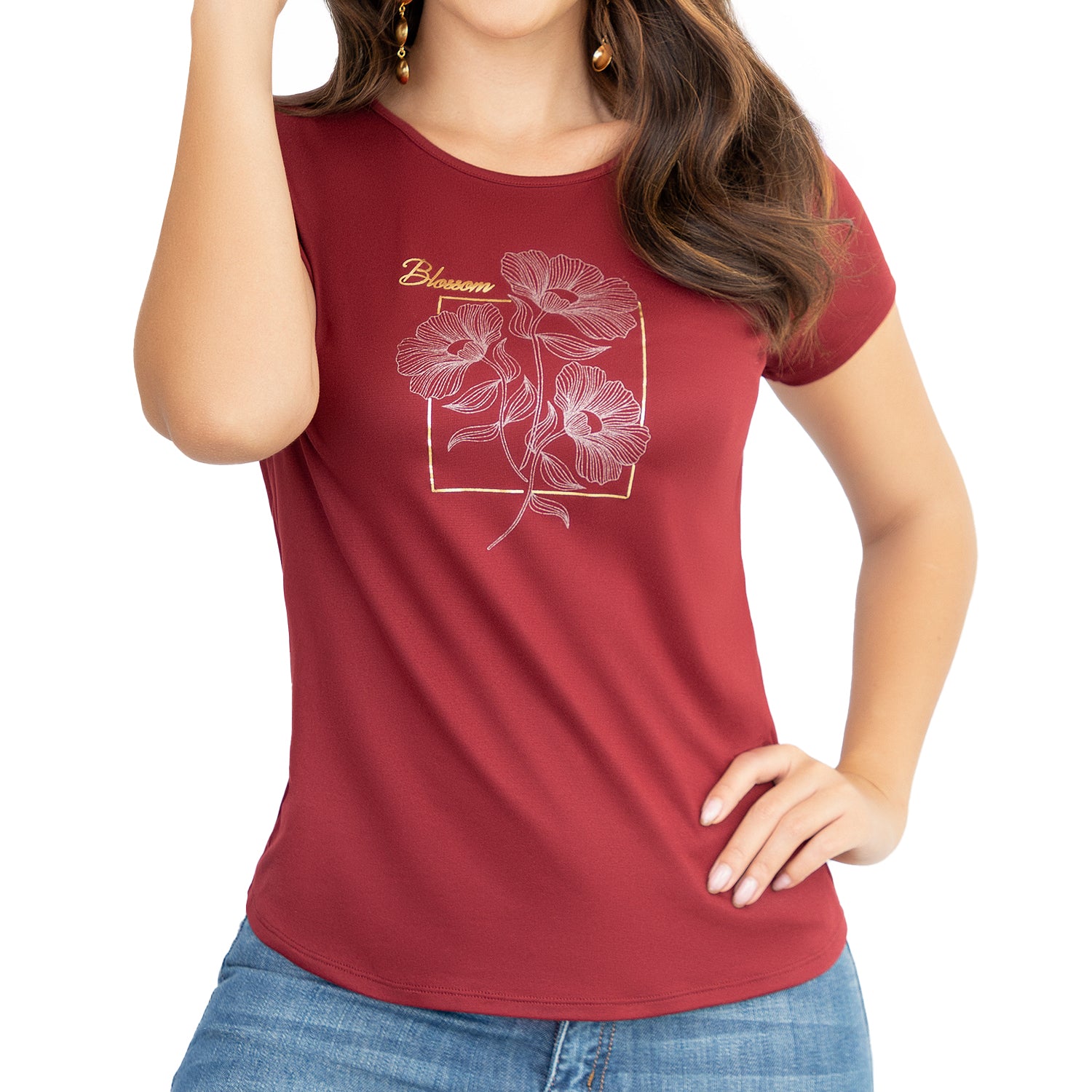 Camiseta Irina Vino Croydon para Mujer